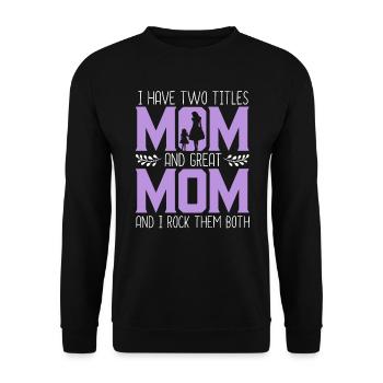 Mutterschaft Mama Beste Mama aller Zeiten Mama Muttertag - Unisex Pullover - Schwarz - Vorne - Alina (178cm) & Michal (187cm)