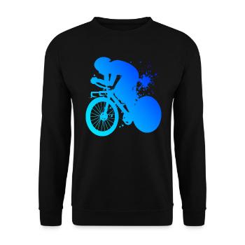 Rennradfahren Road Bike Herren Rennradfahrer - Unisex Pullover - Schwarz - Vorne - Alina (178cm) & Michal (187cm)