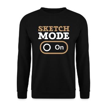 Skizzieren Zeichnen Kritzeln Zeichnen Zeichner - Unisex Pullover - Schwarz - Vorne - Alina (178cm) & Michal (187cm)