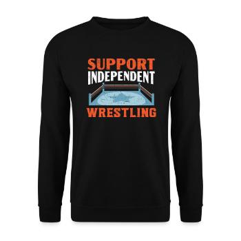 Wrestling Fan Wrestler Wrestle Grappling Wrestling - Unisex Sweatshirt - black - Front - Alina (178cm) & Michal (187cm)