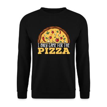 Pizza Eater Pepperoni Pizza Lover Italian Food - Sweat-shirt Unisexe - noir - Devant - Alina (178cm) & Michal (187cm)