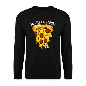 Dans Pizza We Crust Pizza J’adore Pizza Cuisine italienne - Sweat-shirt Unisexe - noir - Devant - Alina (178cm) & Michal (187cm)