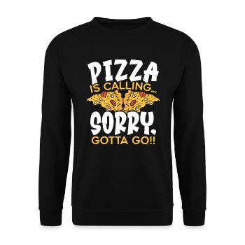 Pizza Eater Pepperoni Pizza Lover Italian Food - Sweat-shirt Unisexe - noir - Devant - Alina (178cm) & Michal (187cm)