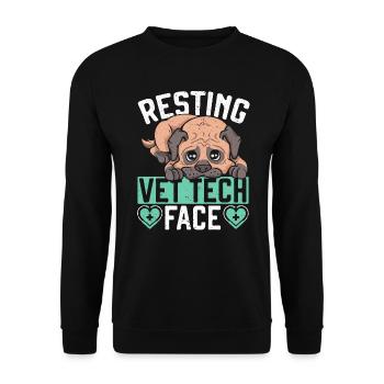 Tierflüsterer, Tierarzt, Tierarzt, Tierarzt - Unisex Pullover - Schwarz - Vorne - Alina (178cm) & Michal (187cm)