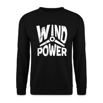 Énergie éolienne renouvelable Windtech Windmill Enthusiast - Sweat-shirt Unisexe - noir - Devant - Alina (178cm) & Michal (187cm)