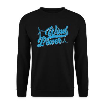 Énergie éolienne renouvelable Windtech Windmill Enthusiast - Sweat-shirt Unisexe - noir - Devant - Alina (178cm) & Michal (187cm)