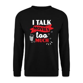 Je parle trop de films Cinéphiles Cinéma - Sweat-shirt Unisexe - noir - Devant - Alina (178cm) & Michal (187cm)