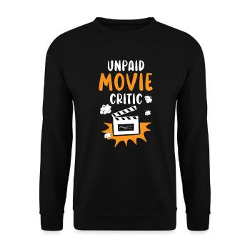 Unpaid Movie Critic Movie Marathon Film Cinema - Unisex Sweatshirt - black - Front - Alina (178cm) & Michal (187cm)