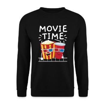 Movie Time Movie Critic Movie Marathon Film Cinema - Unisex Pullover - Schwarz - Vorne - Alina (178cm) & Michal (187cm)