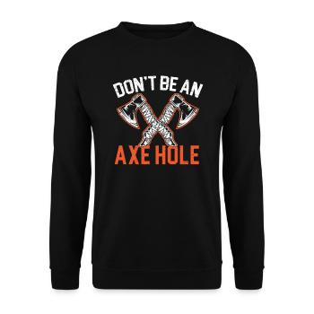 Axt werfen Beil Werfer Axt Wurf Holzfäller - Unisex Pullover - Schwarz - Vorne - Alina (178cm) & Michal (187cm)