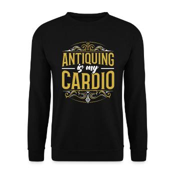 Antiquing Antique Lover Antique Hunting Antiquer - Unisex Sweatshirt - black - Front - Alina (178cm) & Michal (187cm)