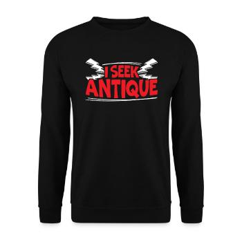 Antiquing Antique Lover Antique Hunting Antiquer - Unisex Sweatshirt - black - Front - Alina (178cm) & Michal (187cm)