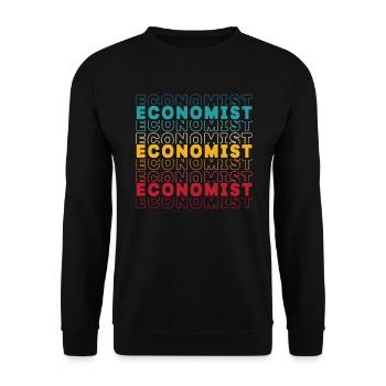 Économiste Professeur d’économie Profession Économie - Sweat-shirt Unisexe - noir - Devant - Alina (178cm) & Michal (187cm)