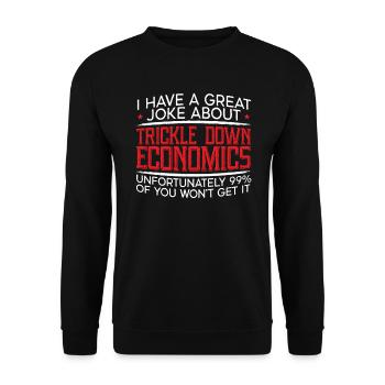 Économiste Professeur d’économie Profession Économie - Sweat-shirt Unisexe - noir - Devant - Alina (178cm) & Michal (187cm)