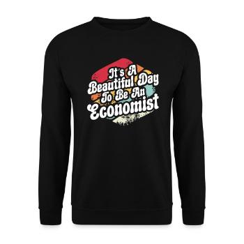 Économiste Professeur d’économie Profession Économie - Sweat-shirt Unisexe - noir - Devant - Alina (178cm) & Michal (187cm)