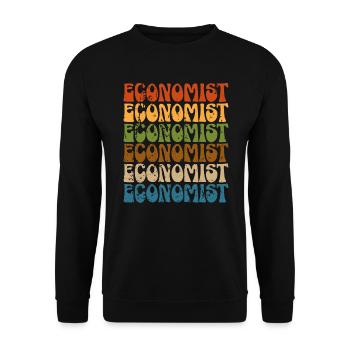 Économiste Professeur d’économie Profession Économie - Sweat-shirt Unisexe - noir - Devant - Alina (178cm) & Michal (187cm)