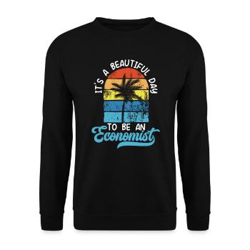 Économiste Professeur d’économie Profession Économie - Sweat-shirt Unisexe - noir - Devant - Alina (178cm) & Michal (187cm)