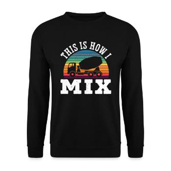 Cement Mixer Truck Driver Job Construction Worker - Unisex Sweatshirt - black - Front - Alina (178cm) & Michal (187cm)