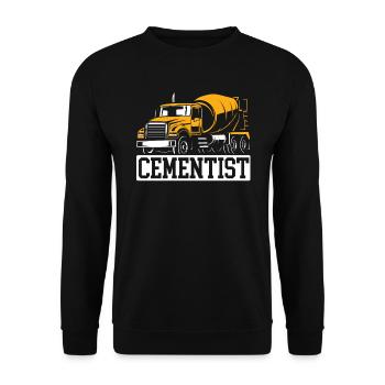 Cement Mixer Truck Driver Job Construction Worker - Unisex Sweatshirt - black - Front - Alina (178cm) & Michal (187cm)