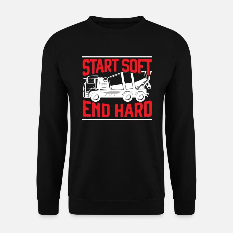 Betonmischer LKW Fahrer Job Bauarbeiter - Unisex Pullover - Schwarz