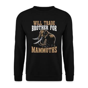 Mammouth Elephant Wildlife Extinct Animal Lover Lover - Sweat-shirt Unisexe - noir - Devant - Alina (178cm) & Michal (187cm)