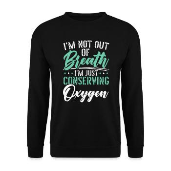 Yoga Meditation Fitness Workout Yoga Instructor - Unisex Sweatshirt - black - Front - Alina (178cm) & Michal (187cm)
