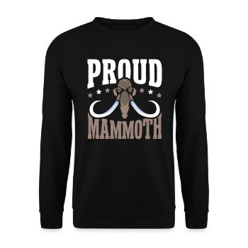 Mammouth Elephant Wildlife Extinct Animal Lover Lover - Sweat-shirt Unisexe - noir - Devant - Alina (178cm) & Michal (187cm)