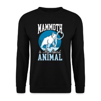 Mammouth Elephant Wildlife Extinct Animal Lover Lover - Sweat-shirt Unisexe - noir - Devant - Alina (178cm) & Michal (187cm)