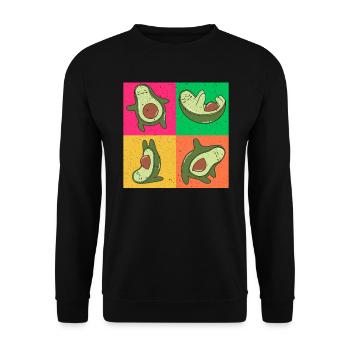 Yoga Meditation Fitness Workout Yoga Instructor - Unisex Sweatshirt - black - Front - Alina (178cm) & Michal (187cm)