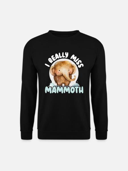 Mammutelefant Wildtiere Ausgestorbene Tierliebhaber - Unisex Pullover - Schwarz