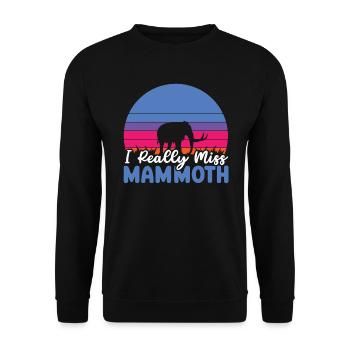 Mammouth Elephant Wildlife Extinct Animal Lover Lover - Sweat-shirt Unisexe - noir - Devant - Alina (178cm) & Michal (187cm)