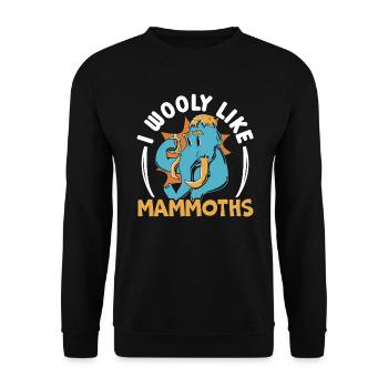 Mammouth Elephant Wildlife Extinct Animal Lover Lover - Sweat-shirt Unisexe - noir - Devant - Alina (178cm) & Michal (187cm)