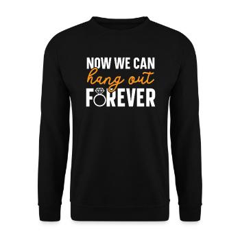 Braut und Bräutigam Hochzeitstag Hochzeit Frisch Verheiratet - Unisex Pullover - Schwarz - Vorne - Alina (178cm) & Michal (187cm)