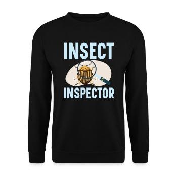 Bug Catcher Bug Expert Insect Lover Entomology - Unisex Sweatshirt - black - Front - Alina (178cm) & Michal (187cm)