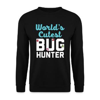 Bug Catcher Bug Expert Insect Lover Entomology - Unisex Sweatshirt - black - Front - Alina (178cm) & Michal (187cm)