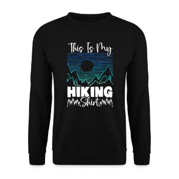 Randonnée Montagnes Escalade Randonneur Trek J’adore la randonnée - Sweat-shirt Unisexe - noir - Devant - Alina (178cm) & Michal (187cm)