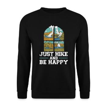 Randonnée Montagnes Escalade Randonneur Trek J’adore la randonnée - Sweat-shirt Unisexe - noir - Devant - Alina (178cm) & Michal (187cm)
