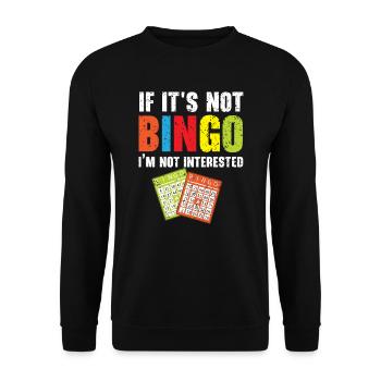 Bingo Player Bingo Caller Bing Lover Casino - Unisex Sweatshirt - black - Front - Alina (178cm) & Michal (187cm)