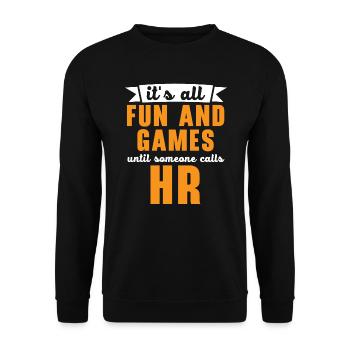 HR Manager Human Resource Employee Job Profession - Unisex Sweatshirt - black - Front - Alina (178cm) & Michal (187cm)