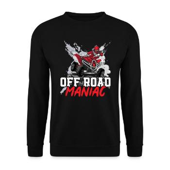 ATV Lover Quad Bike ATV Outdoor Mudding Offroading - Unisex Pullover - Schwarz - Vorne - Alina (178cm) & Michal (187cm)