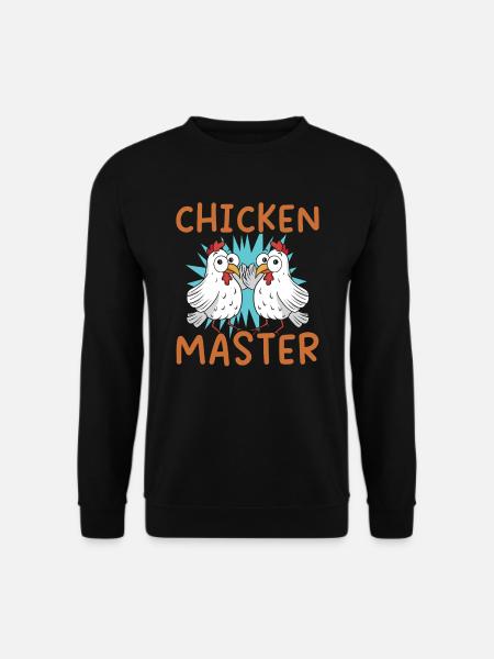 Hühnerbauer Hühnerflüsterer Bauernhoftier - Unisex Pullover - Schwarz