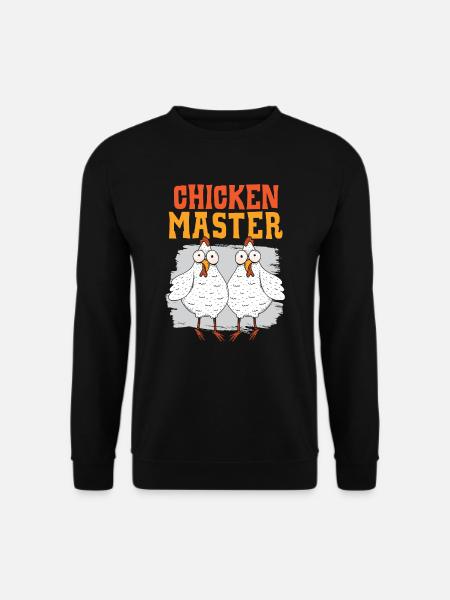 Hühnerbauer Hühnerflüsterer Bauernhoftier - Unisex Pullover - Schwarz