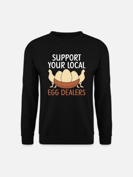 Hühnerbauer Hühnerflüsterer Bauernhoftier - Unisex Pullover - Schwarz