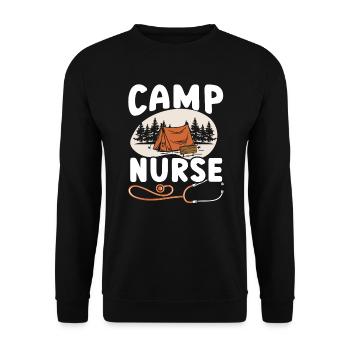 Camp Krankenschwester Camping Krankenschwester Krankenschwester Camper - Unisex Pullover - Schwarz - Vorne - Alina (178cm) & Michal (187cm)
