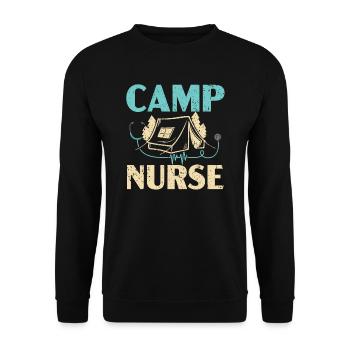 Camp Krankenschwester Camping Krankenschwester Krankenschwester Camper - Unisex Pullover - Schwarz - Vorne - Alina (178cm) & Michal (187cm)