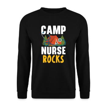 Camp Krankenschwester Camping Krankenschwester Krankenschwester Camper - Unisex Pullover - Schwarz - Vorne - Alina (178cm) & Michal (187cm)
