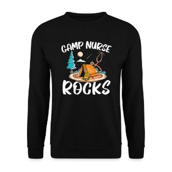 Camp Krankenschwester Camping Krankenschwester Krankenschwester Camper - Unisex Pullover - Schwarz - Vorne - Alina (178cm) & Michal (187cm)