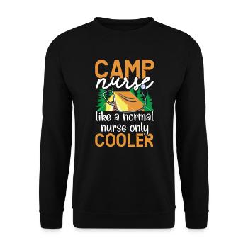 Camp Krankenschwester Camping Krankenschwester Krankenschwester Camper - Unisex Pullover - Schwarz - Vorne - Alina (178cm) & Michal (187cm)