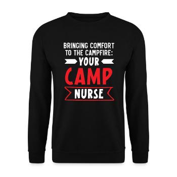 Camp Krankenschwester Camping Krankenschwester Krankenschwester Camper - Unisex Pullover - Schwarz - Vorne - Alina (178cm) & Michal (187cm)