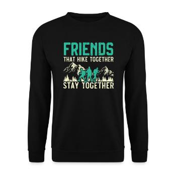 Hiking Couple Hiking Buddy Mountain Climbing Hiker - Unisex Sweatshirt - black - Front - Alina (178cm) & Michal (187cm)